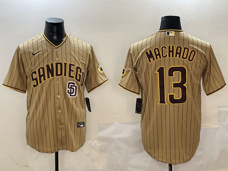 Men San Diego Padres #13 Machado Brown Stripe Game 2025 Nike MLB Jersey style 2->san diego padres->MLB Jersey